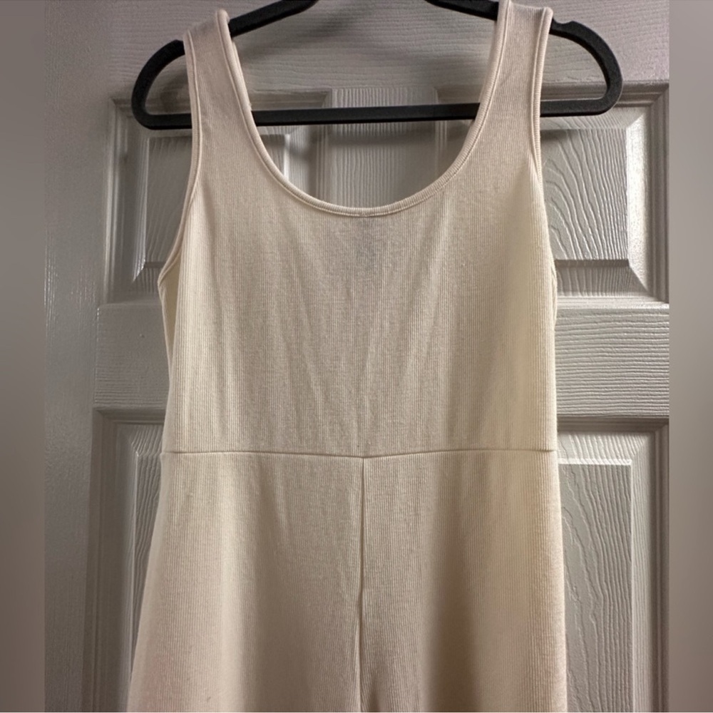 Cream Ribbed Jumpsuit - Picture 7 of 13